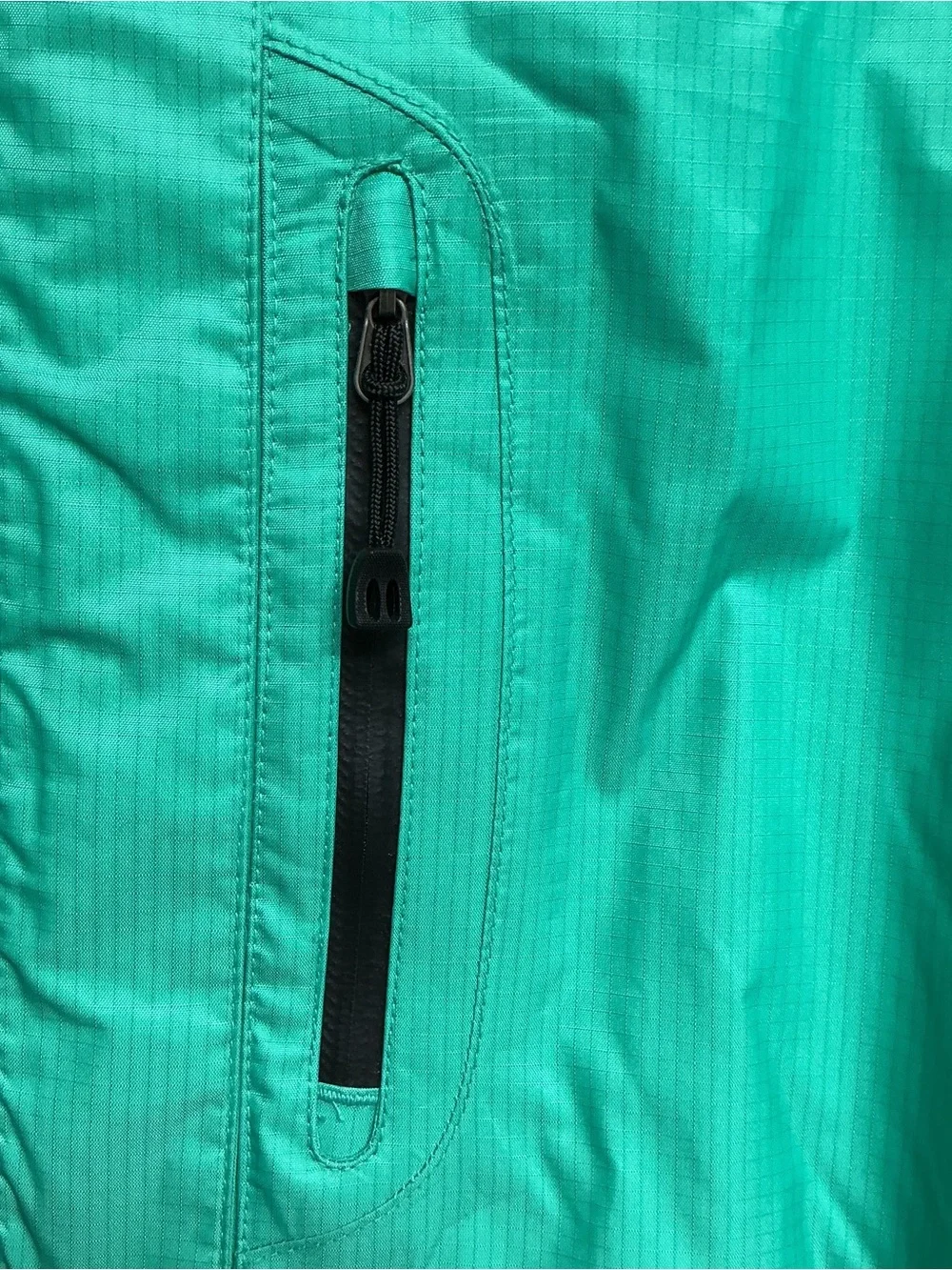 REI Girl’s Sz M 10-12 Hooded Green Waterproof Rain Jacket